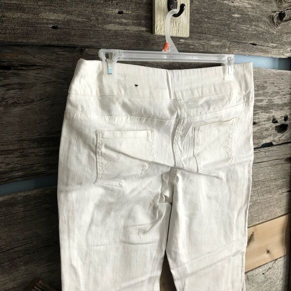 George size 14 white pull-On denim capri - Picture 4 of 6